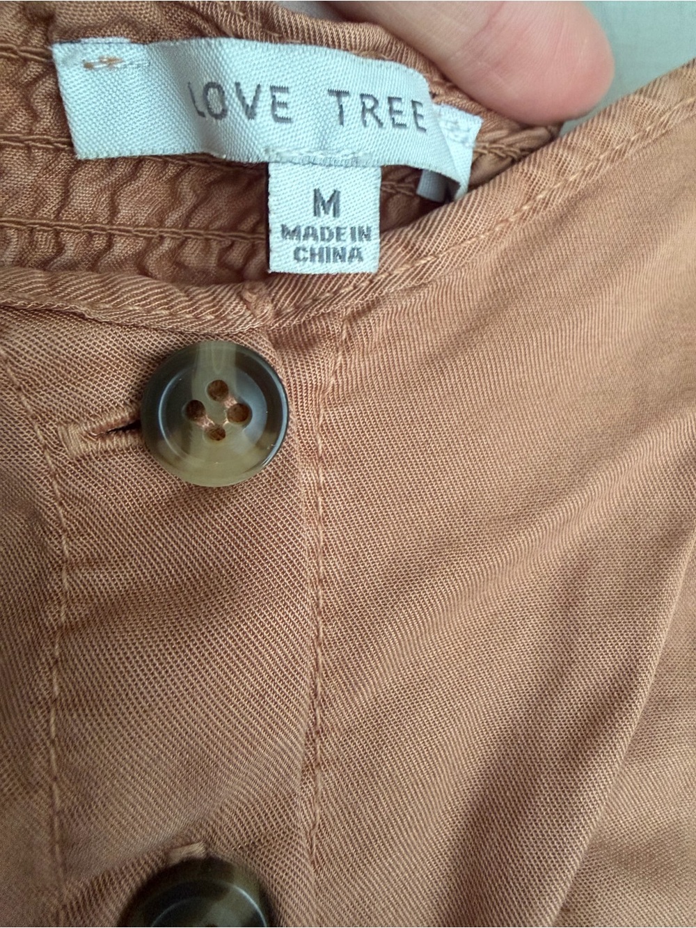 Love Tree Rust Button-Front Mini Sundress - Picture 4 of 4